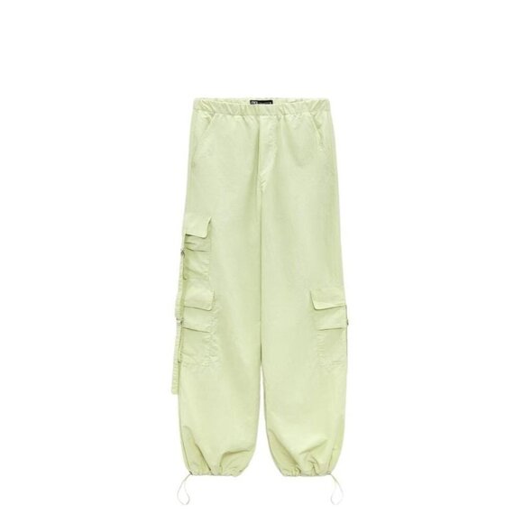 Zara Pants - ZARA NYLON BLEND PARACHUTE TROUSERS Apple green SIZE s | 4391/406